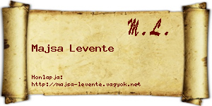 Majsa Levente névjegykártya