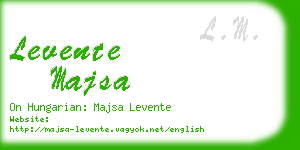 levente majsa business card